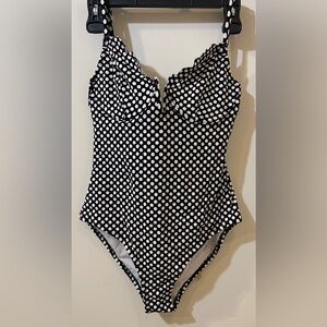Jessica Simpson Black and White Polka Dot Swimwear NWT